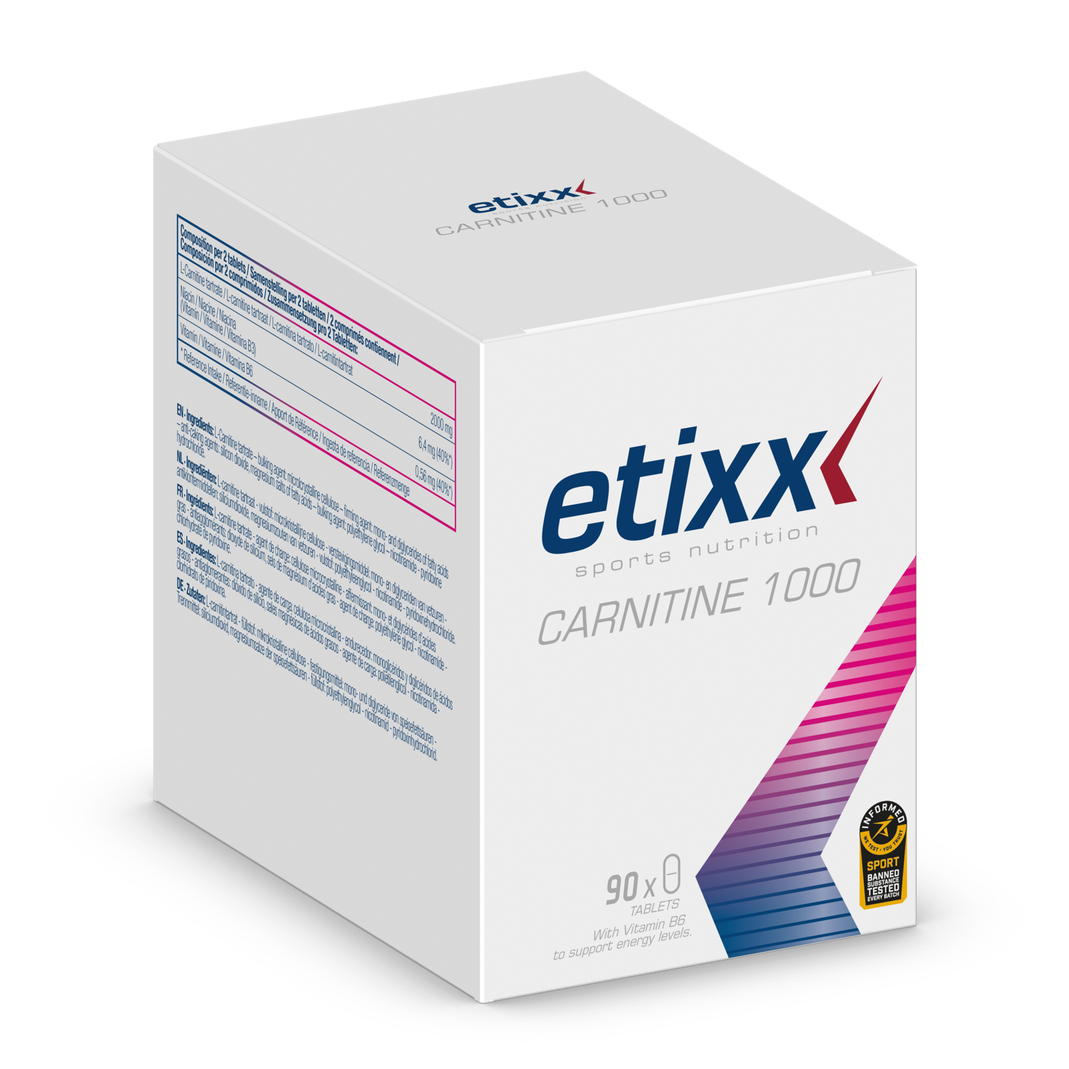 Carnitine 1000 - Increases fat burning, saves sugars Etixxsports Carnitine 1000 - Increases fat burning, saves sugars Etixxsports