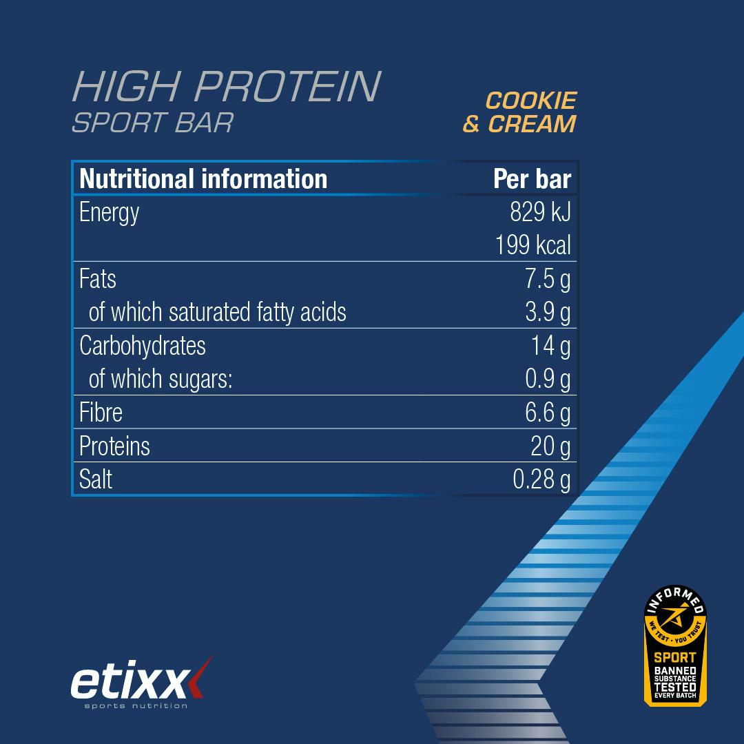 High Protein Bar Cookie & Cream 12x55g