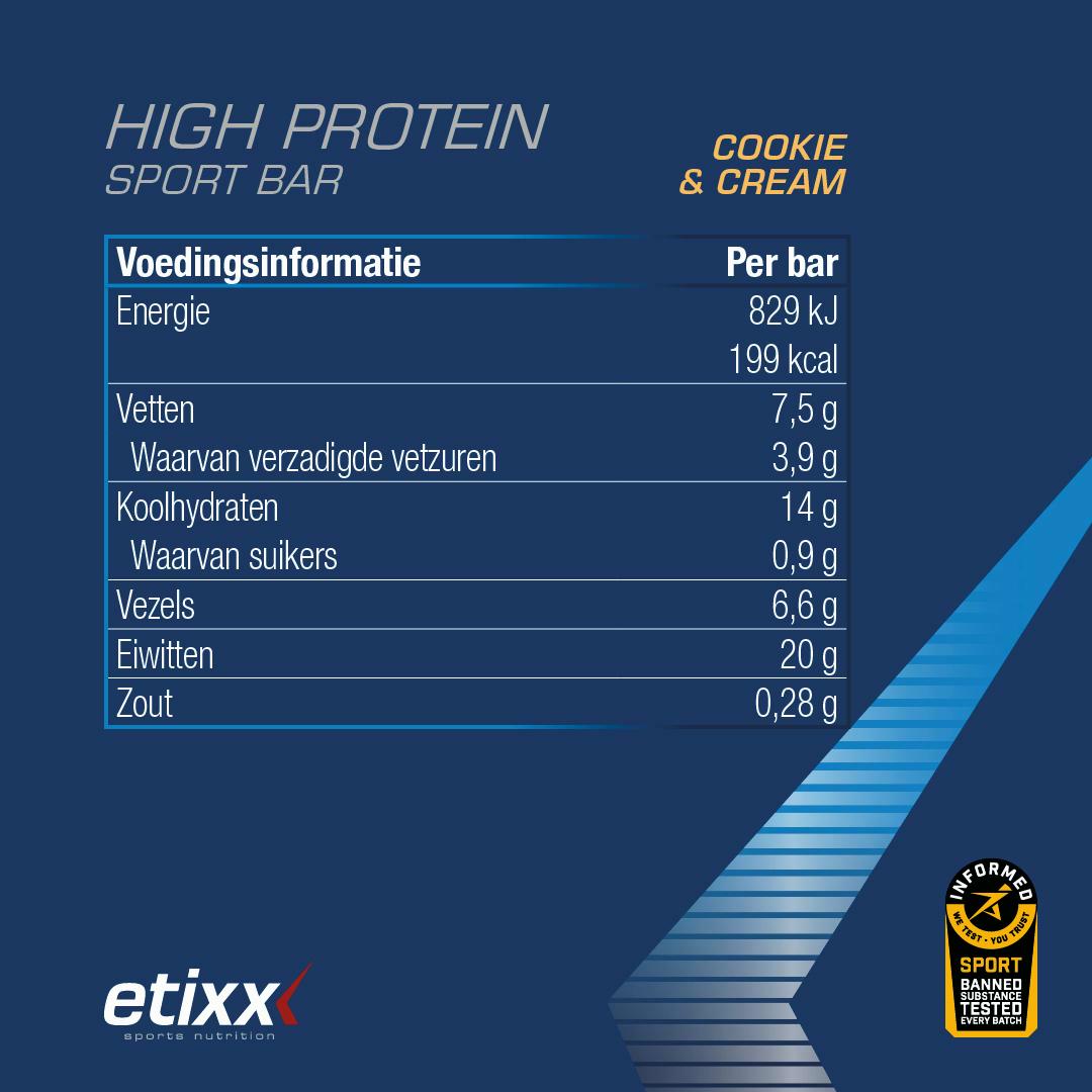 High Protein Bar Cookie & Cream 12x55g