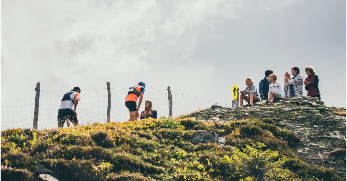 Group of trail runners on a mountain during Marathon du Grand Ballon
