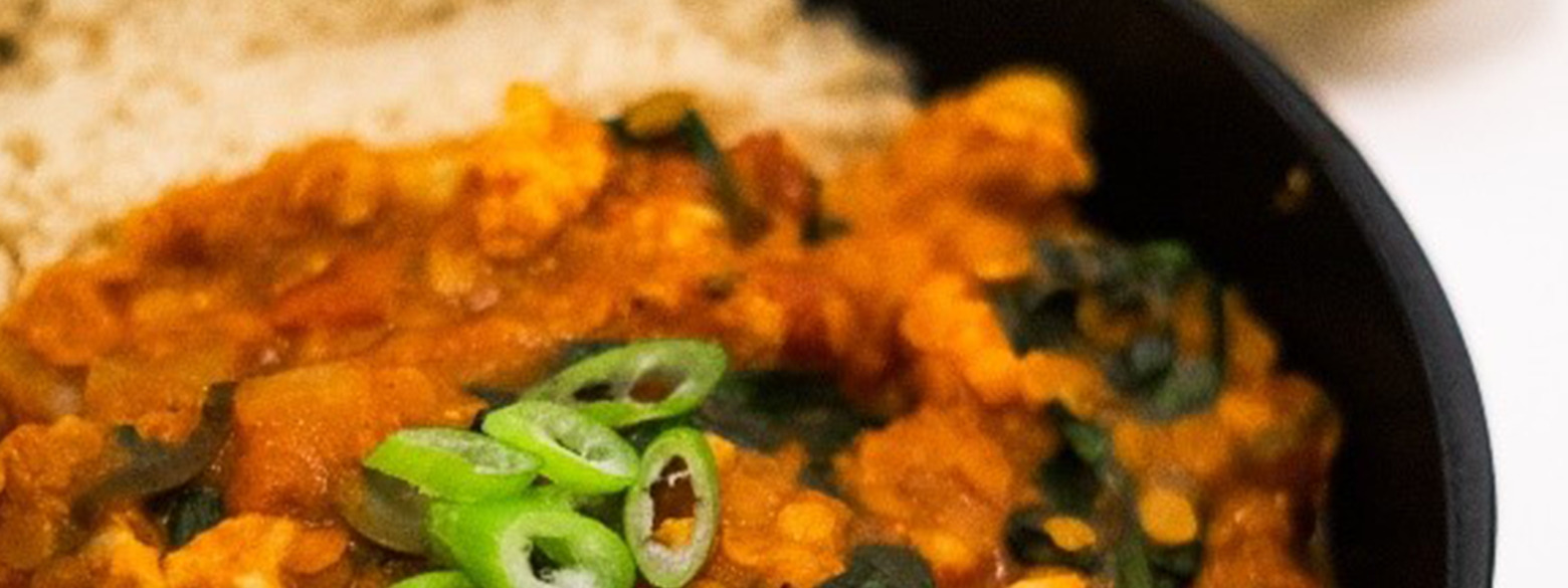 Curry vegano de lentejas